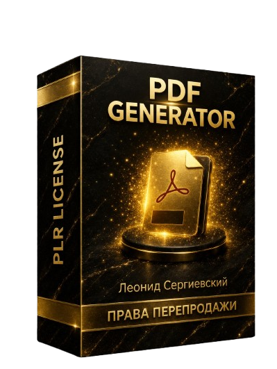 PDF Generator + 100% Права Перепродажи